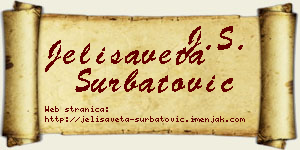 Jelisaveta Šurbatović vizit kartica